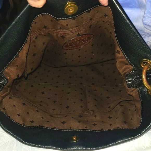 Fossil leather cossbody/shoulder bag. * 2 straps - Picture 6 of 13